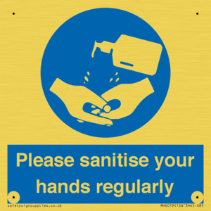 Please sanitise your hands regularly
